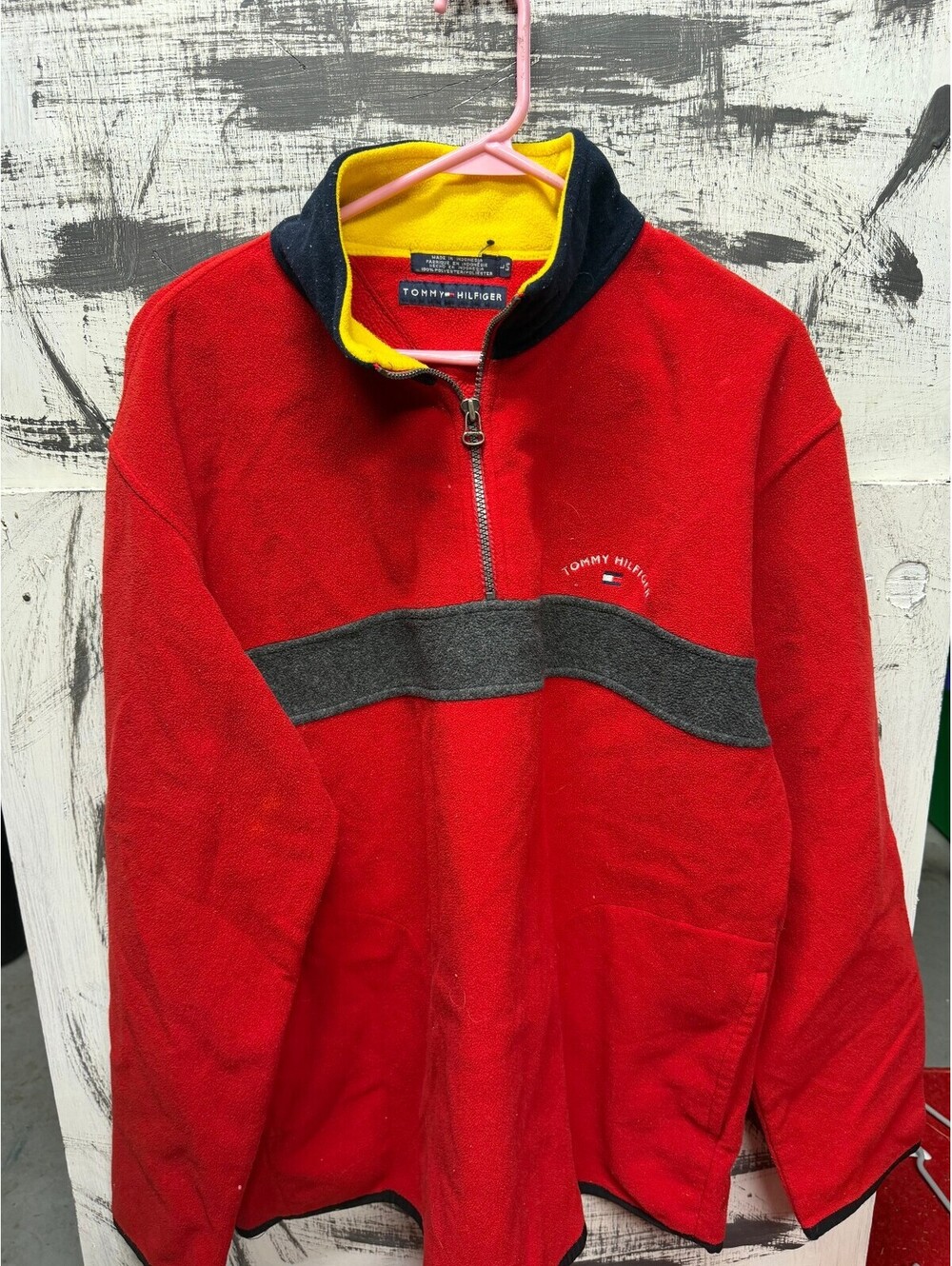 vintage tommy hilfiger quarter zip pullover